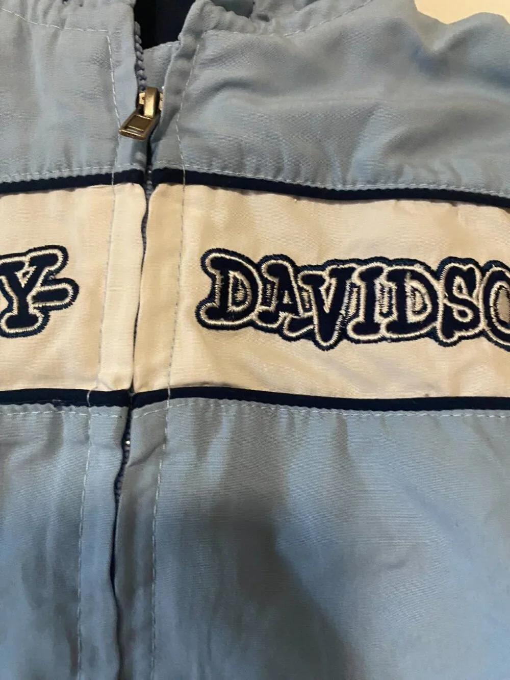 Vintage Harley-Davidson Baby Boy Light Blue Hooded Lightweight Jacket 6/9M